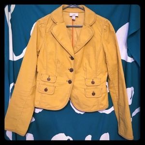 Ann Taylor Loft Corduroy Mustard Blazer